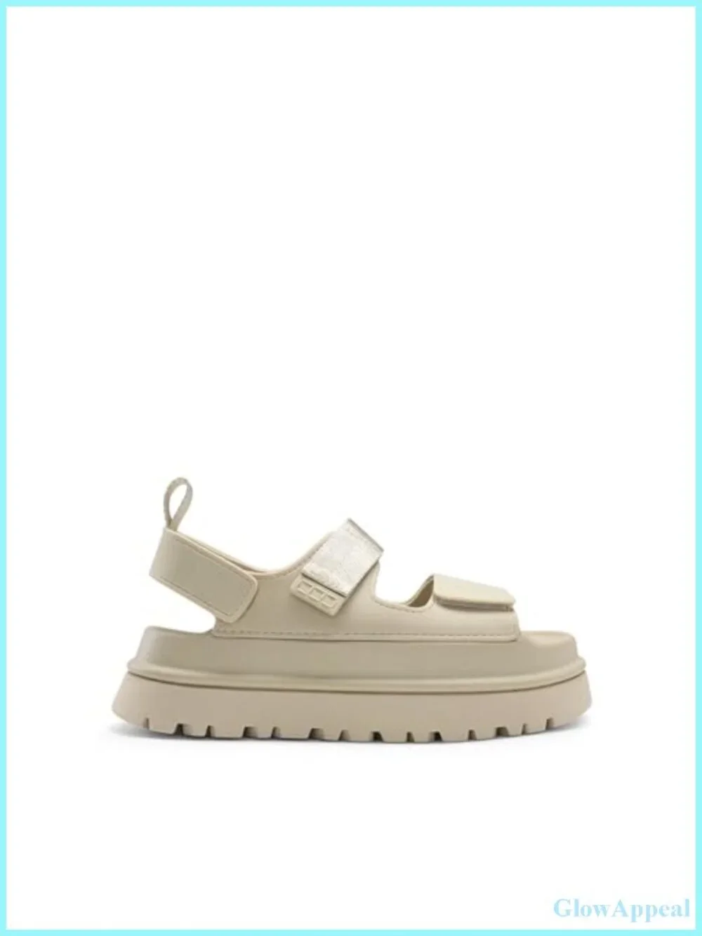 Women's Platform Flat Sandals Multi-Strap Hook & Loop Casual Summer Shoes
